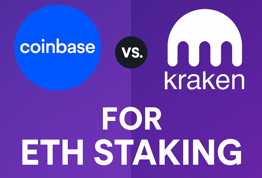 Ethereum staking rewards and fees comparison: Coinbase vs Kraken 2025"