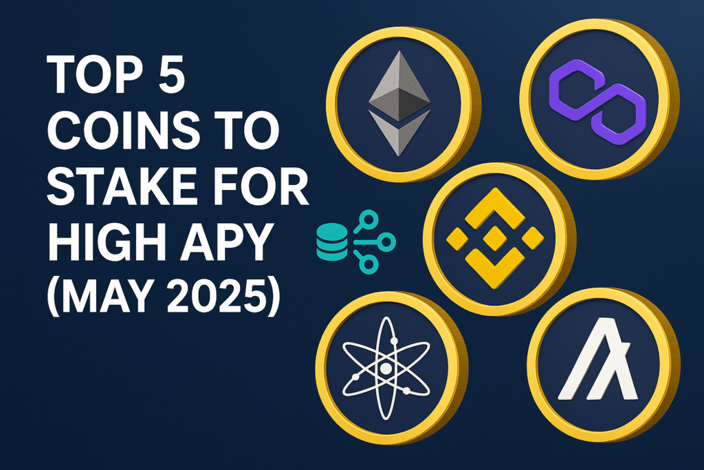 Earn top crypto staking rewards in May 2025 with the best 5 high-APY coins for passive income growth."