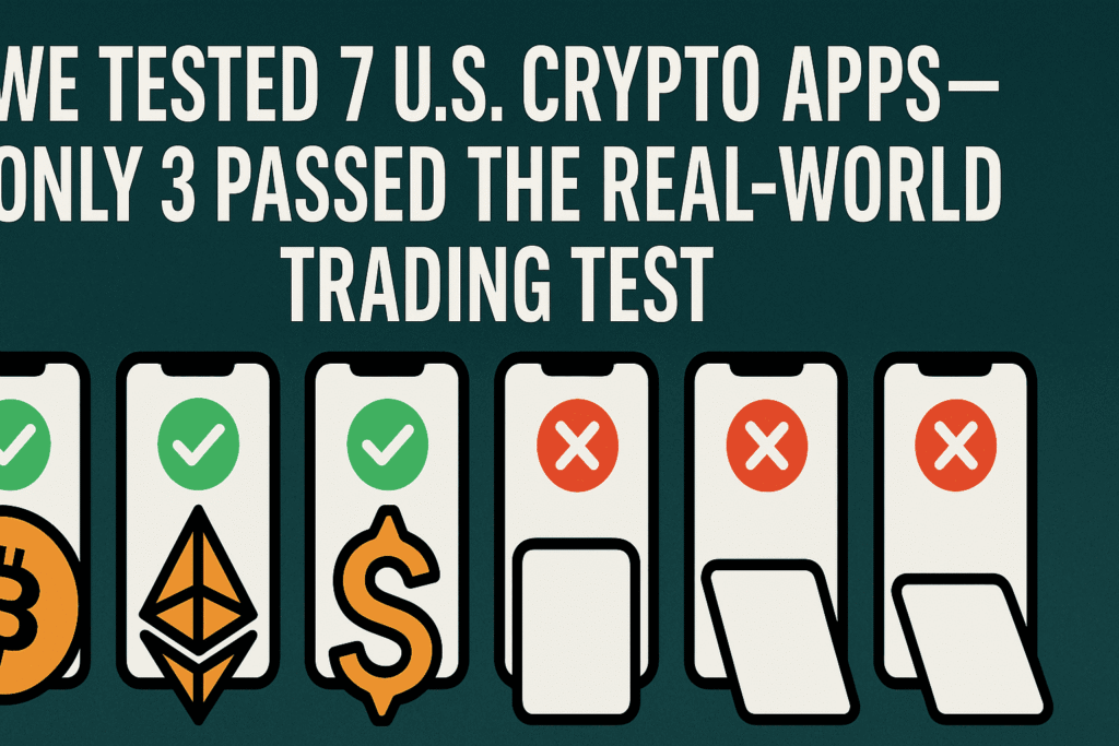 We tested 7 popular U.S. crypto apps—only 3 performed well in real-world trading conditions, highlighting the best U.S. crypto apps for everyday users
