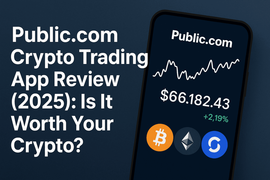 Screenshot of the Public.com Crypto Trading App interface with features highlighted – Public.com Crypto Trading App Review (2025) evaluating if it’s worth your crypto investment