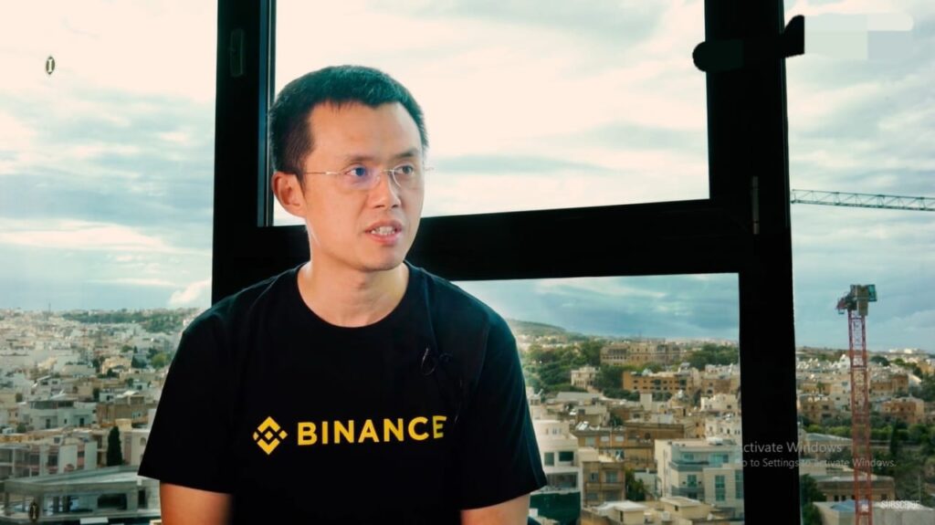 How Changpeng Zhao Built Binance: A portrait of Changpeng Zhao, founder of Binance, with digital