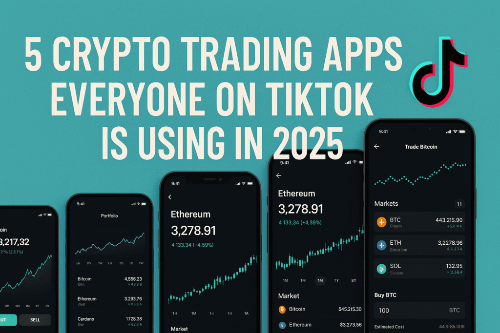 "Top 5 crypto trading apps trending on TikTok in 2025, popular among new crypto users