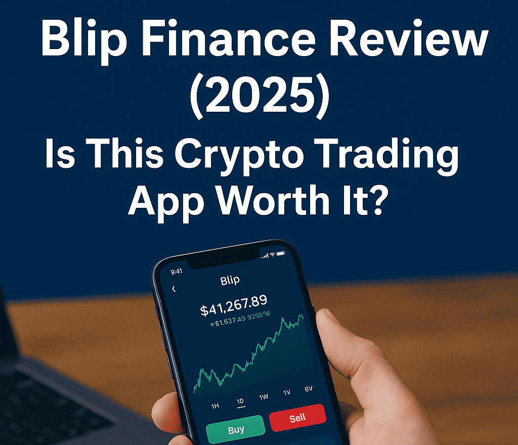 Screenshot of Blip Finance app dashboard showing trading features – Blip Finance Review (2025)