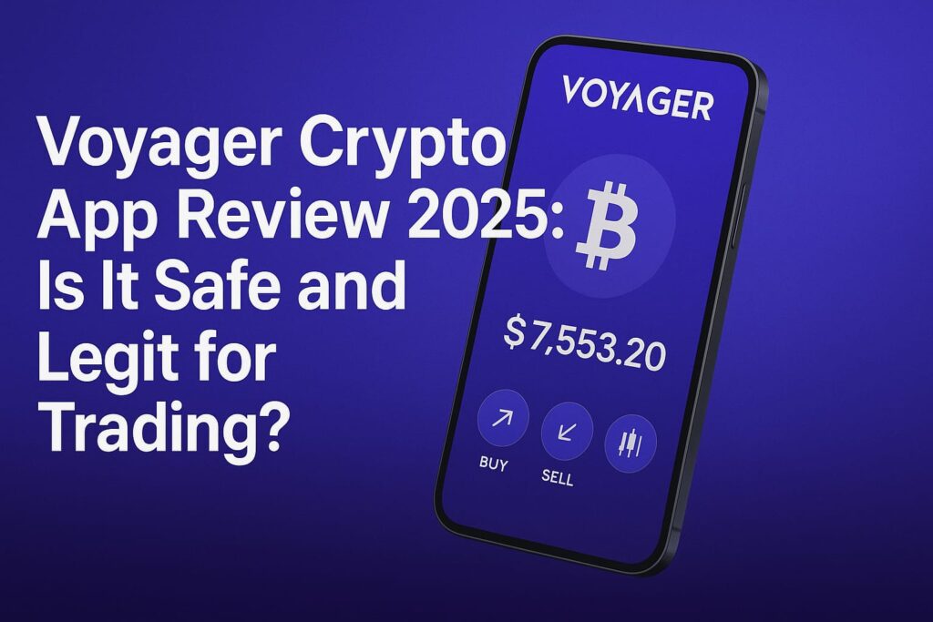 Voyager Crypto App Review 2025 showing app interface and safety features, exploring if it is safe and legit for trading