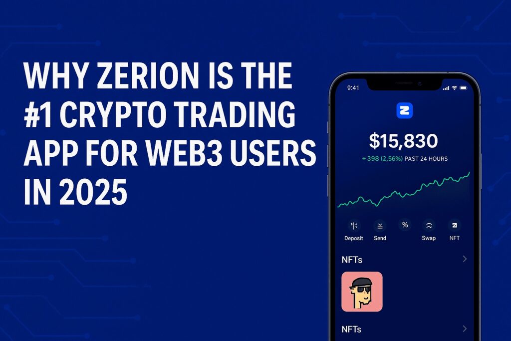 Zerion crypto trading app interface showcasing Web3 portfolio tracking features in 2025