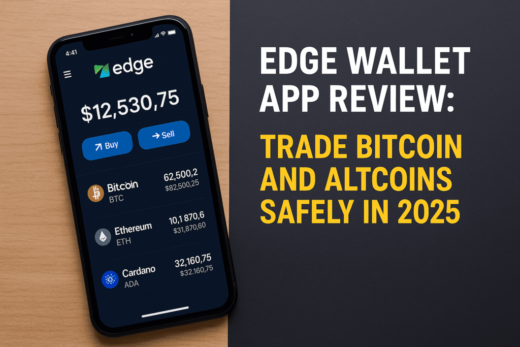 Edge Wallet App Review showing how to safely trade Bitcoin and altcoins in 2025