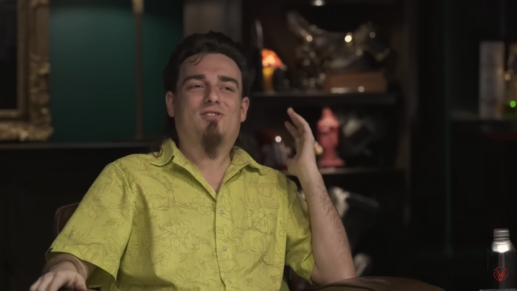 Palmer Luckey, founder of Oculus VR and Anduril Industries, speaking at a tech event
