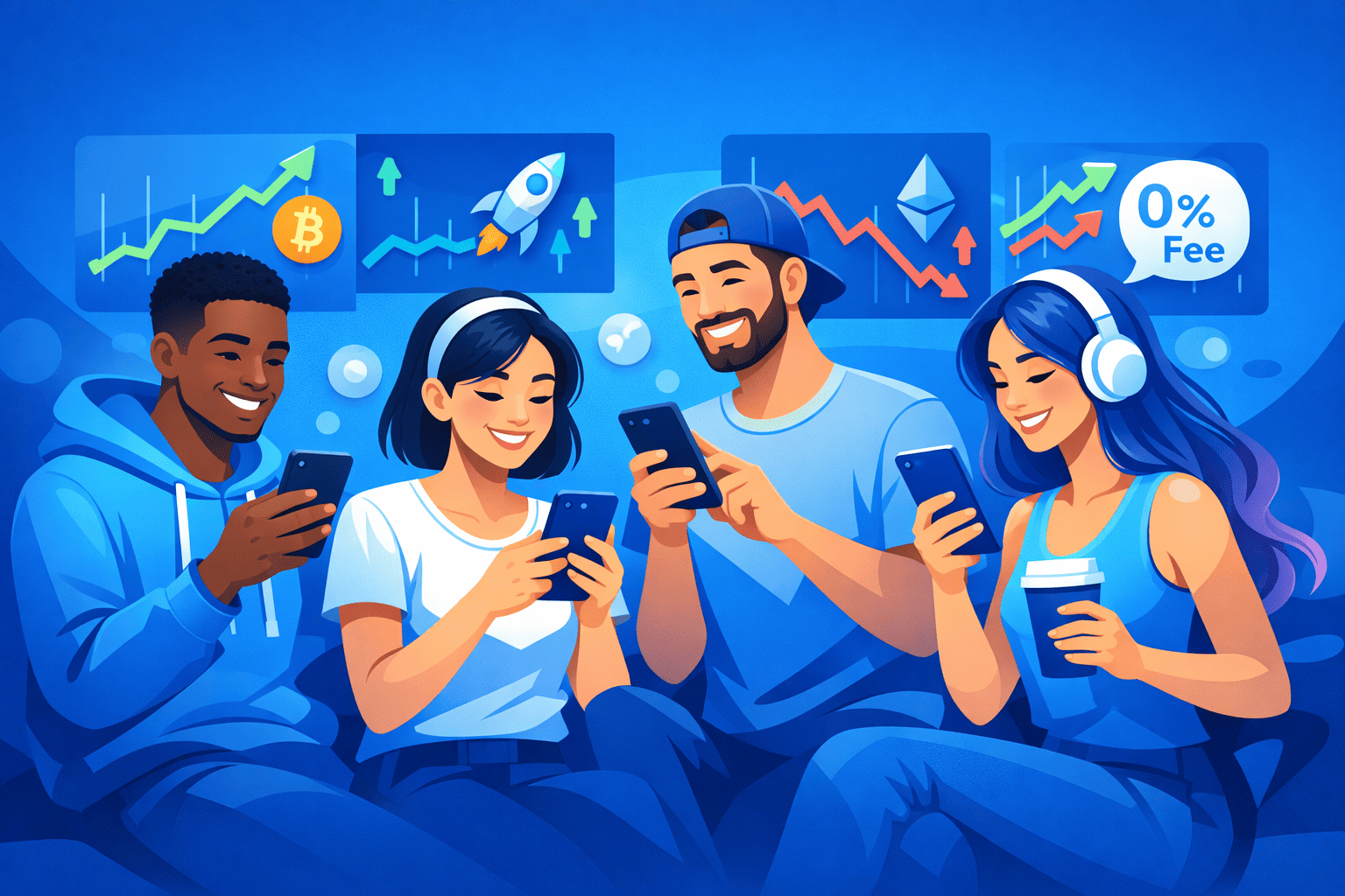 Best free crypto trading app in USA for beginners showing a simple, no-fee mobile trading interface